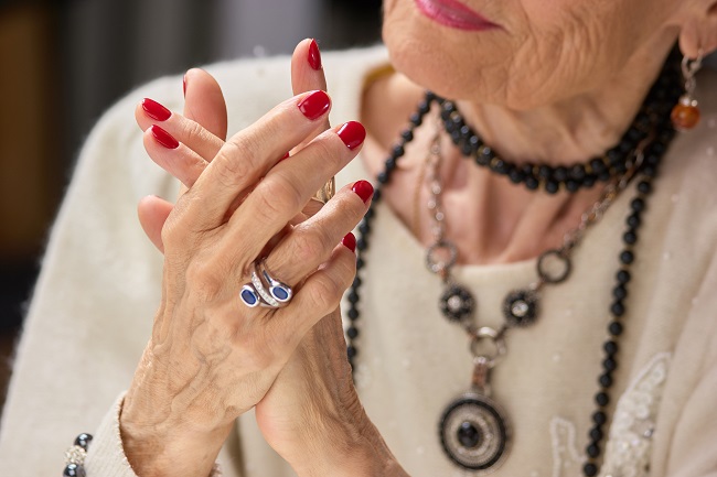 Senior Community Building and Making Jewelry Together